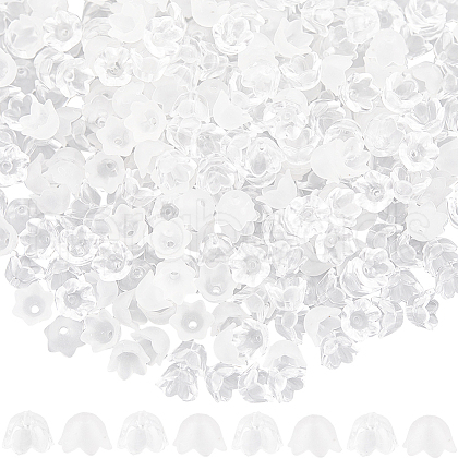 SUNNYCLUE 600PCS 2Style Transparent Acrylic Beads TACR-SC0001-23-1