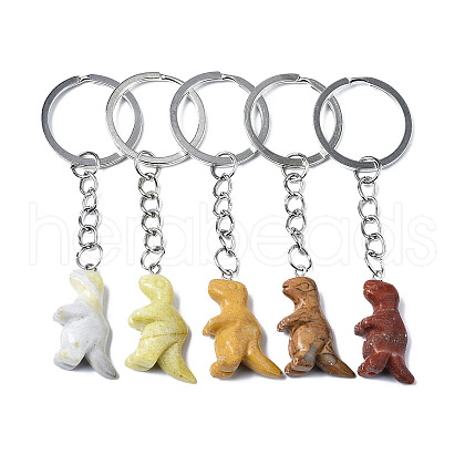 Synthetic & Natural Gemstone Keychain KEYC-S253-02-1