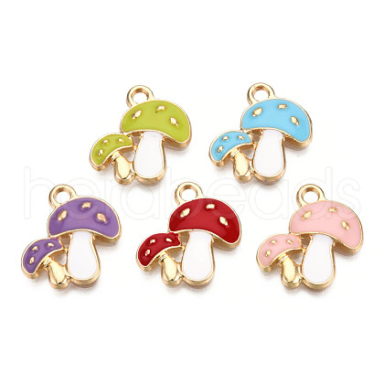 Autumn Theme Alloy Enamel Pendants ENAM-T009-46-RS-1