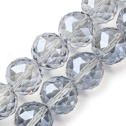 Transparent Electroplate Glass Beads Strands EGLA-N002-34H-F03-1