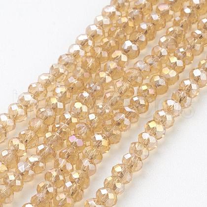 Electroplate Glass Beads Strands EGLA-D020-6x4mm-49-1