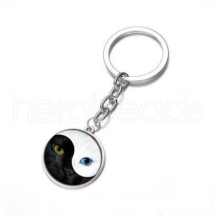 Feng Shui Alloy Kitten Keychain KEYC-F028-09P-1