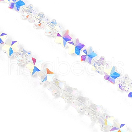 Electroplate Transparent Glass Beads Strands EGLA-U004-03A-AB01-1