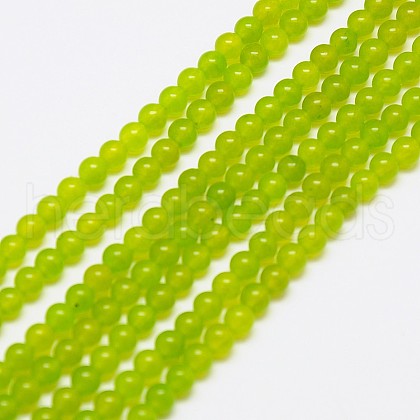 Natural Malaysia Jade Bead Strands G-M097-4mm-07-1