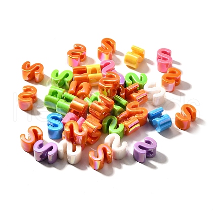 UV Plating Opaque Acrylic Beads SACR-Z007-01S-1