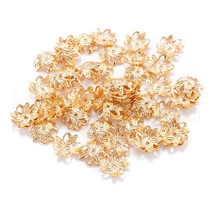 Brass Bead Cap KK-F824-031G-1