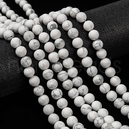 Natural Howlite Beads Strands X-G-D696-8mm-1