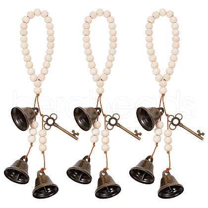 Iron Bell Pendant Decorations HJEW-OC00025-1