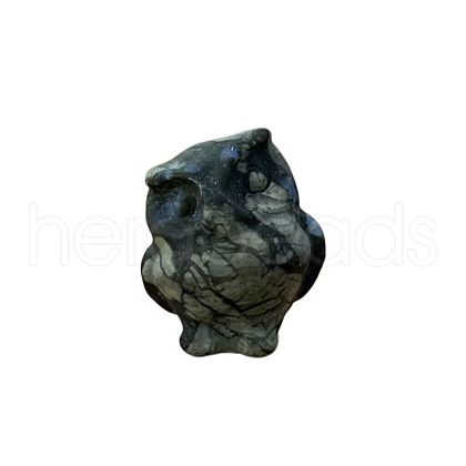 Natural Labradorite Carved Healing Owl Figurines PW-WG13335-07-1