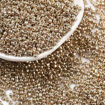 Electroplate Glass Seed Beads X-SEED-Q003-1-1