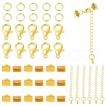 50 Pieces DIY Ribbon Ends Making Kits DIY-YW0001-99B-G-1