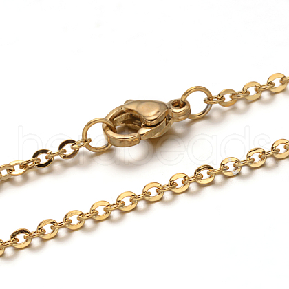 304 Stainless Steel Cable Chain Necklace STAS-L164C-01G-A-1