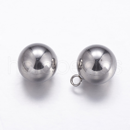 Tarnish Resistant 201 Stainless Steel Sphere Charms X-STAS-K146-048-10mm-1
