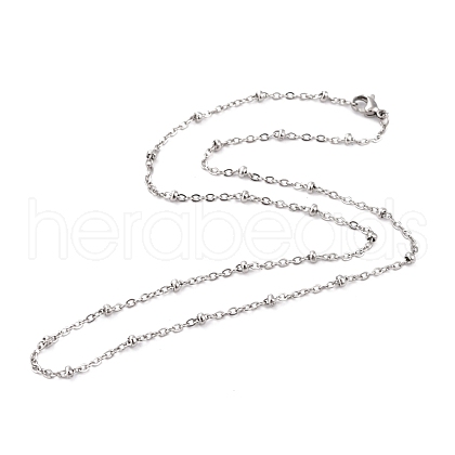 304 Stainless Steel Cable Chain Necklaces STAS-O053-29P-1