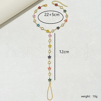 Bohemian Beach Brass Star Charm Ankletss Toe Ring for Women XL5974-1-1