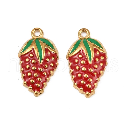 304 Stainless Steel Enamel Pendants STAS-Z140-05G-02A-1