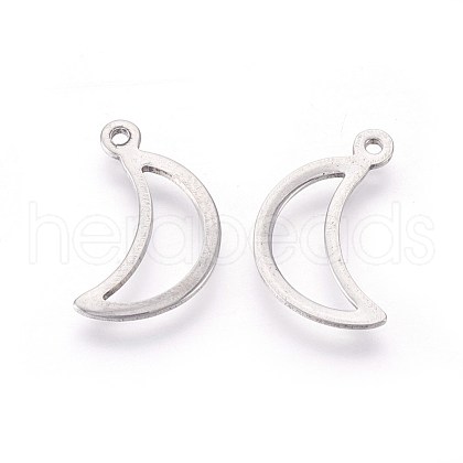 Tarnish Resistant 304 Stainless Steel Open Pendants STAS-F187-06P-1