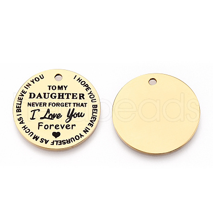 201 Stainless Steel Pendants STAS-T064-37G-26-1