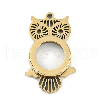 Ion Plating(IP) 304 Stainless Stee Locket Pendants STAS-S132-10G-01-1