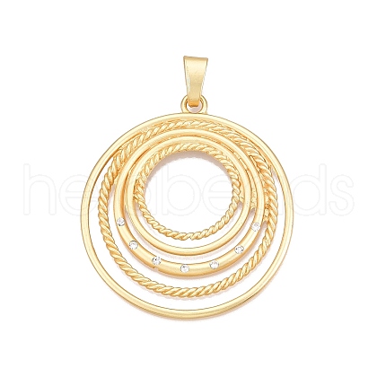 Rack Plating Eco-Friendly Alloy Big Pendants FIND-N005-38G-1