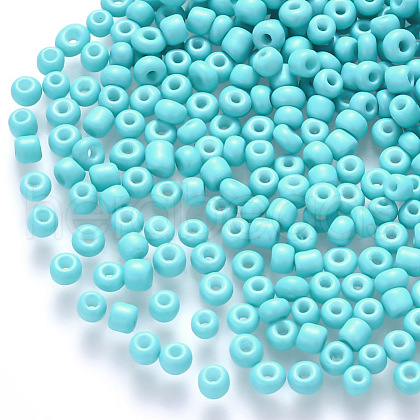 8/0 Baking Paint Glass Round Seed Beads SEED-S036-01B-13-1
