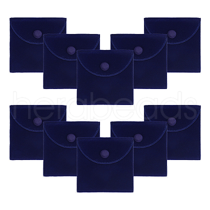 Square Velvet Jewelry Package Bags ABAG-WH0035-055C-01-1