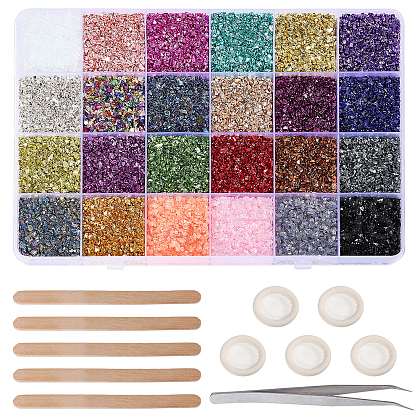 Olycraft Chips Opaque Glass Beads GLAA-OC0001-43-1