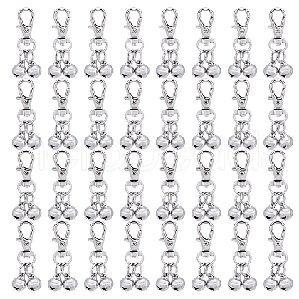 32Pcs 304 Stainless Steel Bell Charm Decorations HJEW-PH01559-1