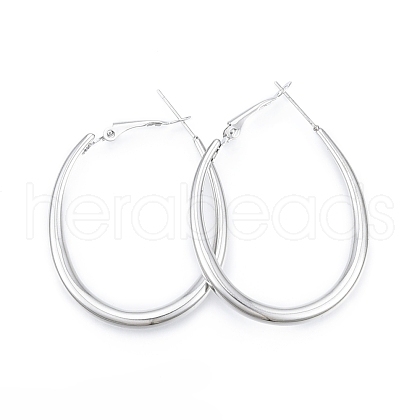 Tarnish Resistant 201 Stainless Steel Teardrop Hoop Earrings for Women EJEW-N052-03C-01-1
