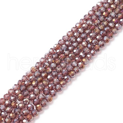 Electroplate Glass Beads Strands EGLA-D021-81-1