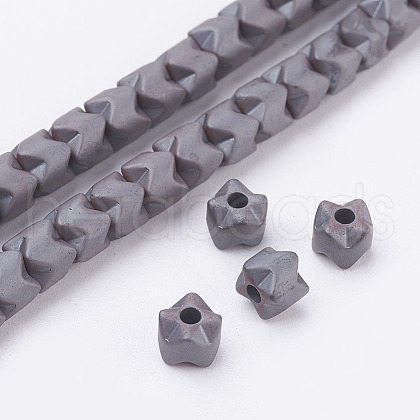 Non-magnetic Synthetic Hematite Beads Strands G-P341-10F-5x4mm-1