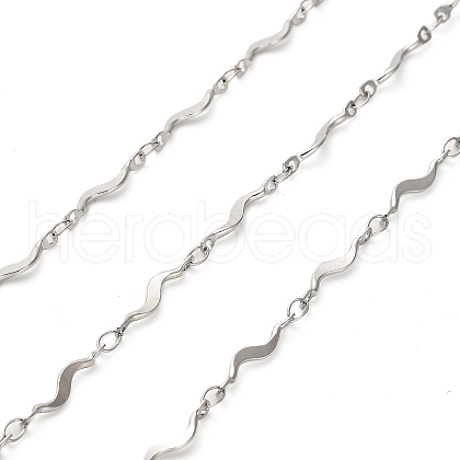 304 Stainless Steel Wave Bar Link Chains CHS-A016-55P-A-1