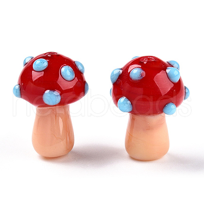 Handmade Lampwork Beads Strands X1-LAMP-N024-09J-1