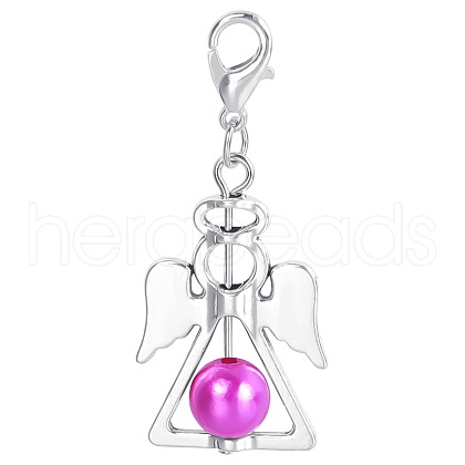 Alloy Angel Pendant Decorations KEYC-PW0009-04I-1