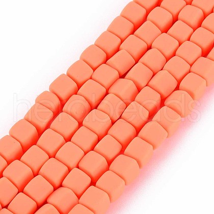 Handmade Polymer Clay Beads Strands X-CLAY-T020-09G-1