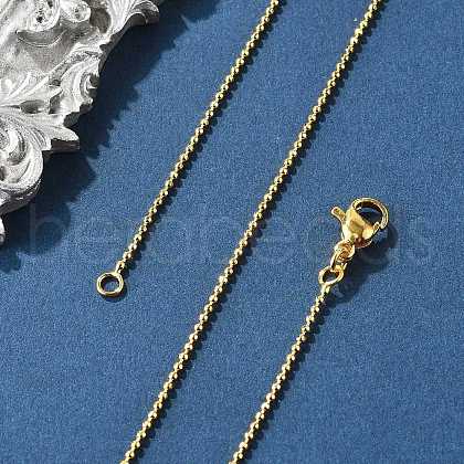 Brass Ball Chain Necklaces X-MAK-L009-06G-1
