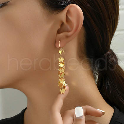 Butterfly Tassel Earrings Fashionable High-end Ear Hooks Women's Accessories XW7141-1