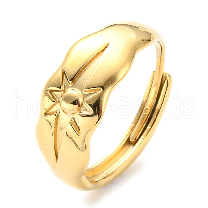 304 Stainless Steel Adjustable Ring for Women RJEW-C016-22G-1