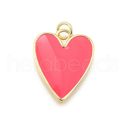 Brass Enamel Pendants KK-K401-14G-08-1