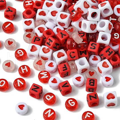 200Pcs Mixed Style and Shapes Acrylic Beads OACR-FS0001-68D-1