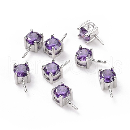 Rhodium Plated 925 Sterling Silver Peg Bails STER-D035-47P-07-1
