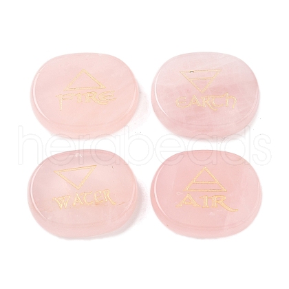 4Pcs 4 Styles Natural Rose Quartz Display Decorations G-F786-02D-04-1