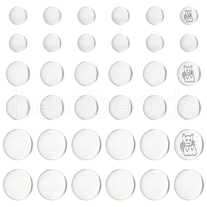 Unicraftale 150Pcs 3 Style 304 Stainless Steel Stamping Blank Tag Cabochons STAS-UN0055-70-1