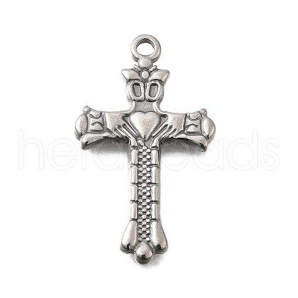 304 Stainless Steel Pendants STAS-Q362-06B-P-1