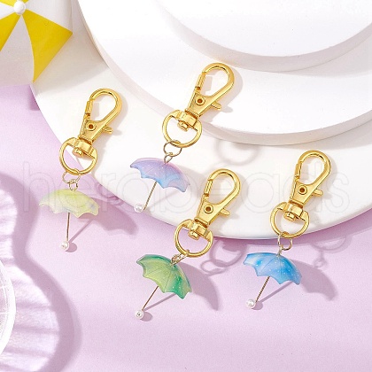 Umbrella Acrylic Pendant Decorations HJEW-JM02963-1