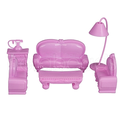 Plastic Living Room Furniture Set Miniature Ornaments PW-WG99B88-01-1