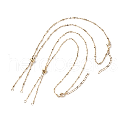2Pcs 304 Stainless Steel Slider Necklace Makings AJEW-JB01273-1