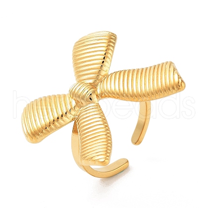 304 Stainless Steel Open Cuff Rings for Women RJEW-Z044-02G-03-1