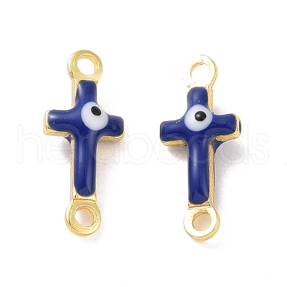 Brass Enamel Connector Charms KK-J302-08G-06-1