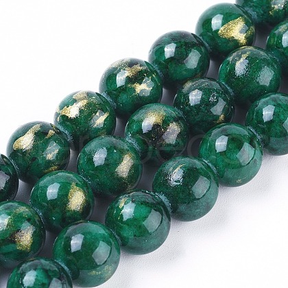 Natural Mashan Jade Beads Strands G-F670-A17-6mm-1
